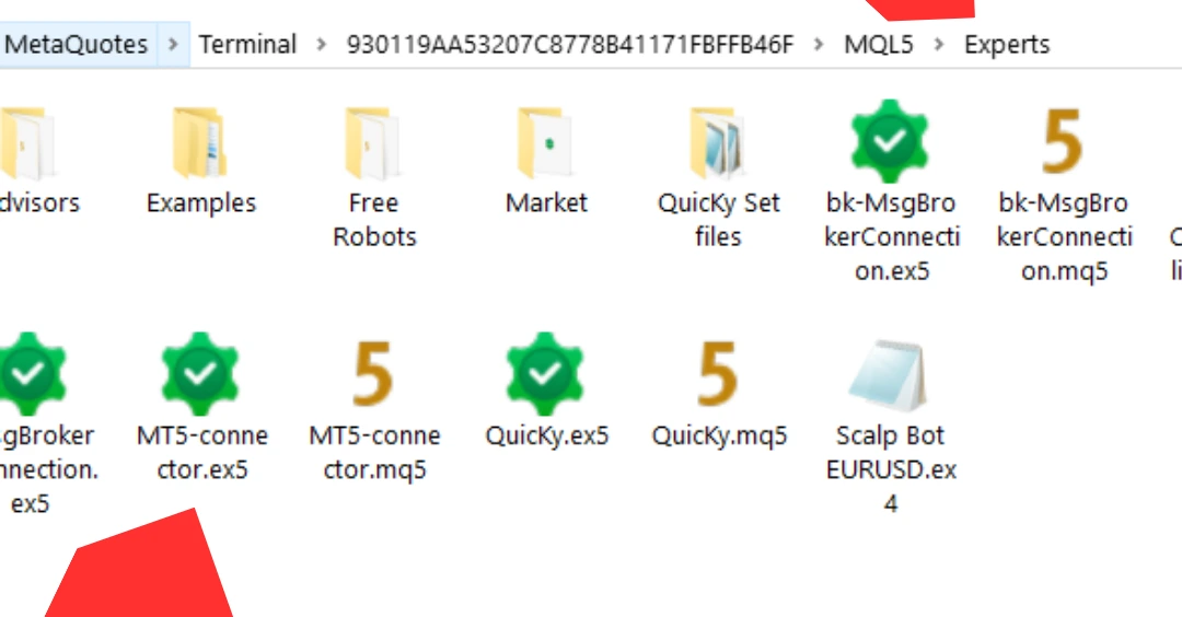 MT5 Experts folder